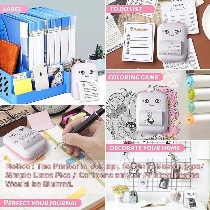 Inkless Bluetooth Pocket Printer – Compact, Portable, and Perfect for On-the-Go Printing