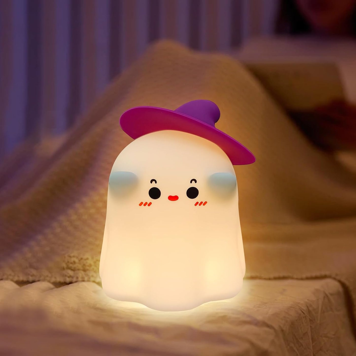 Cute 3D Ghost Silicone Night Lamp
