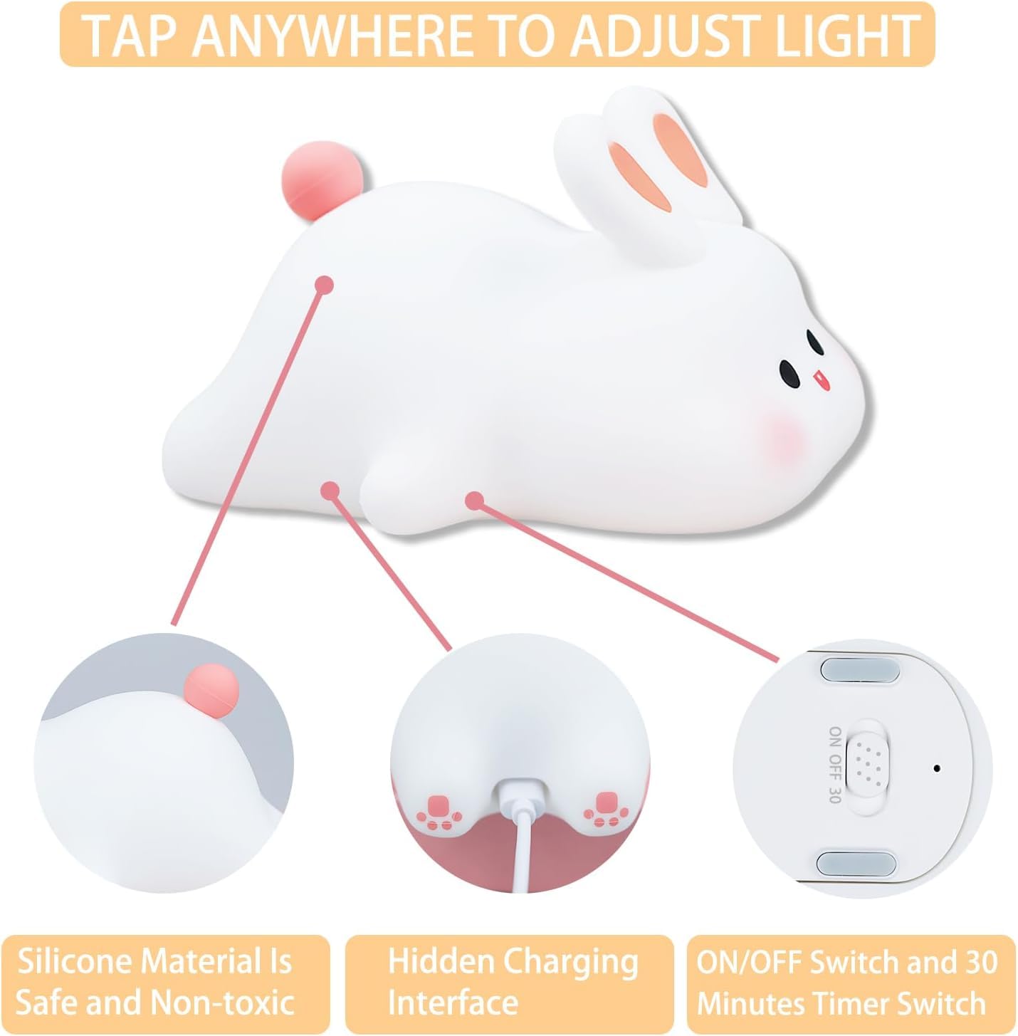 Bunny Silicone Glow Lamp